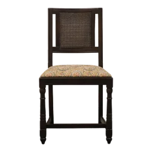 Vintage Antique Berkey & Gay Solid Walnut Rustic European Dining Side Chair