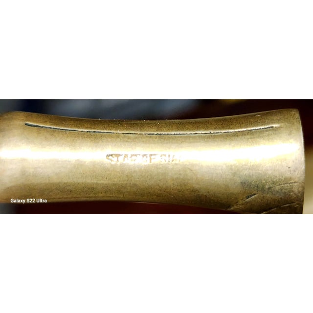 Beautiful Handmade Thai Polished Bronze Bowl & Polished Bronze Utensil Set - 3 Pc. Set For Sale - Image 11 of 13