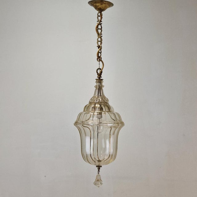 Italian Cut Crystal Hanging Lantern, 1900 For Sale - Image 13 of 13