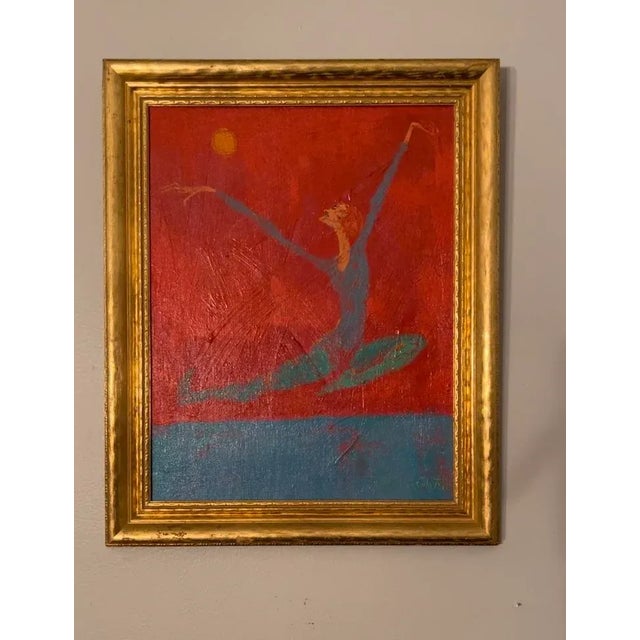 Figurative Original Alvin C. Hollingsworth Ballerina Painting on Art Board For Sale - Image 3 of 6