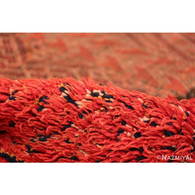 Nazmiyal Collection Double Sided Vintage Red Berber Moroccan Rug For Sale - Image 10 of 12