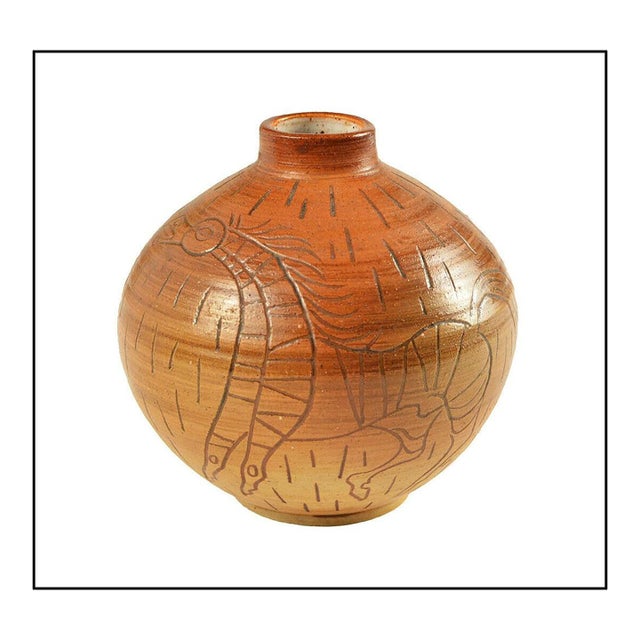 Mid 20th Century Hieroglyphic Vase, Aaron Bohrod For Sale