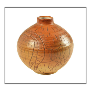 Mid 20th Century Hieroglyphic Vase, Aaron Bohrod