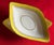Large Antique Early 19th Century English George III Derby Porcelain Navette Shape Dishes With Yellow Border Circa 1800 - A Pair For Sale - Image 12 of 13