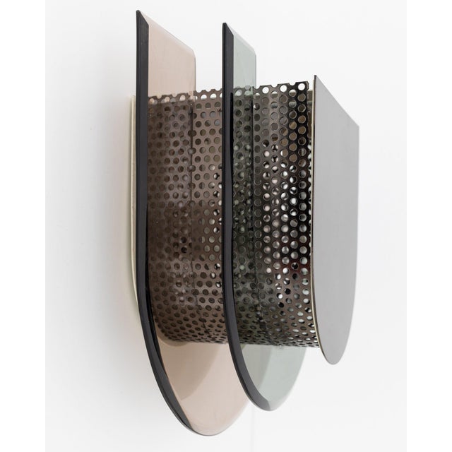 Mirrored Glass Wall Lamp, Italy, 1970s For Sale - Image 4 of 11