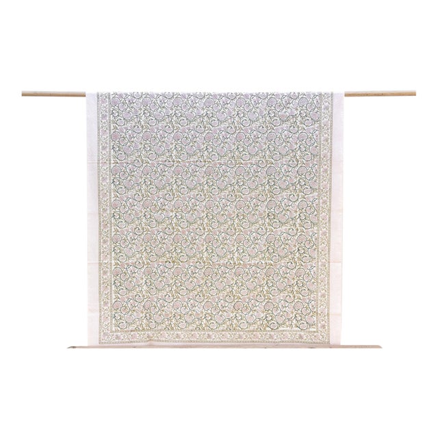 Drift into dreams with the serene beauty of our light Indian coverlet, a charming centerpiece for your bedroom decor. This...