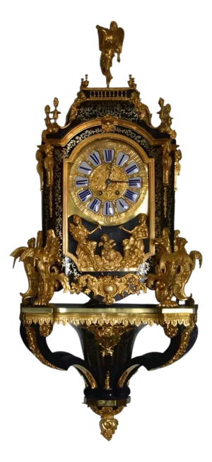 Monumental 19th Century French Boulle Cartel Clock With Pedestal