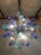 Metal Murano Glass Sputnik Chandelier with Blue Air Drops and Kromo Metal Frame from Simoeng For Sale - Image 7 of 13