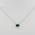1.2Ct Zambian Emerald Pendant With Attached Chain in Solid 14k Gold, Oval 8x6mm For Sale - Image 4 of 8