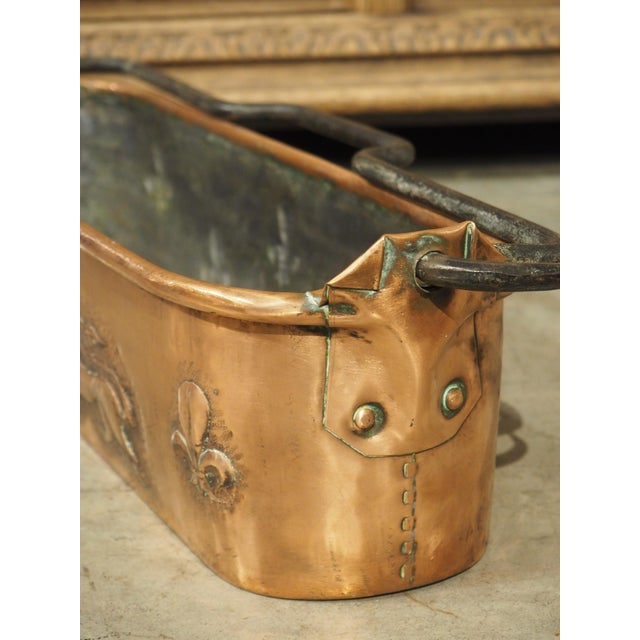 Circa 1900 French Double Lion Passant and Fleur De Lys Copper Poissonnière For Sale - Image 16 of 18