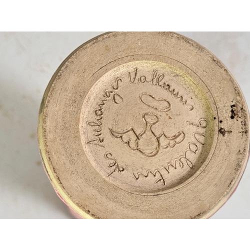 Vase in Enameled Ceramic by Gilbert Valentin, 1950s For Sale - Image 3 of 7