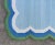 Not Yet Made - Made To Order Handmade Cotton Vegetable Dyed Scalloped Edge Rug Sky Blue With Cream Blue and Forest Green Border - 6'x9' For Sale - Image 10 of 11
