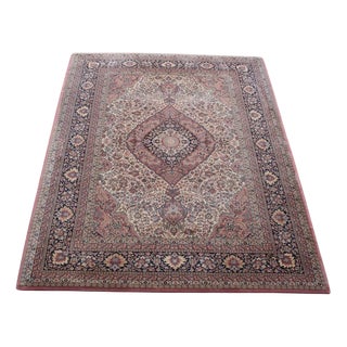 Oriental Style Rug with Pink and Blue Colors For Sale