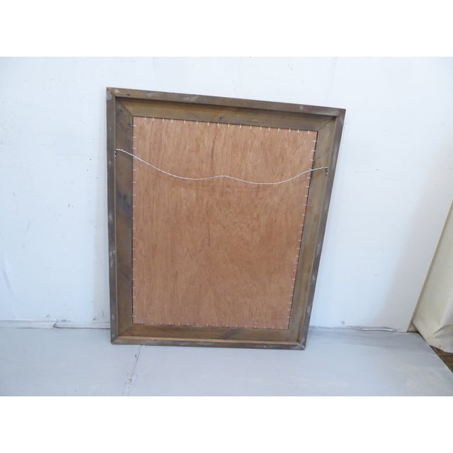 Modern Vintage Weathered Wood Mirror For Sale - Image 3 of 5