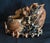Antique - 1930's Sculpture with Vase & Floral Details is Chinese. Made of Soapstone. The Measurements: 8.5"W x 2.5"D x...