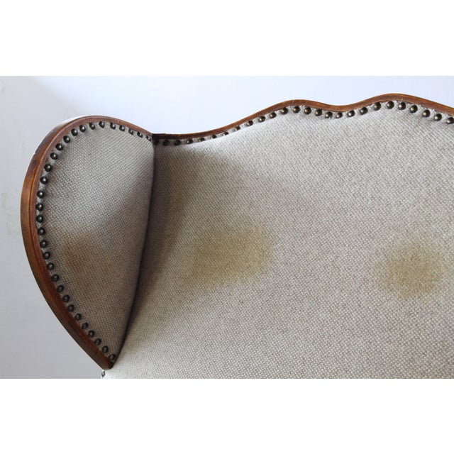 Vintage Earflap Dover Wingback Oak Armchair, Denmark, 1930s For Sale - Image 18 of 18