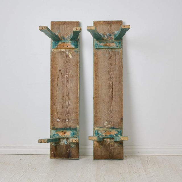 Antique Folk Art Pine Benches with Rococo Style Legs, 1860, Set of 2 For Sale - Image 9 of 10