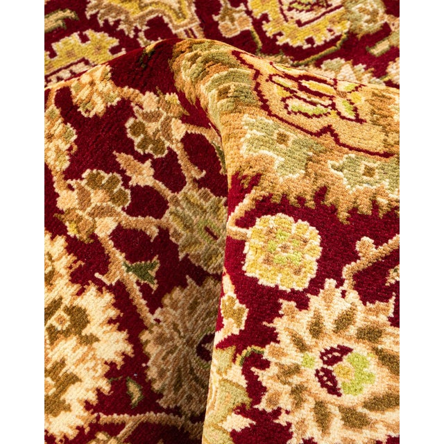 Textile Mogul, One-of-a-Kind Hand-Knotted Area Rug in Red, 4' 9" x 7' 4" For Sale - Image 7 of 8