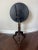 Antique Black Chinoiserie Tilt Top Table With Hand-Painted Asian Scene, Emperor in a Temple For Sale - Image 4 of 13