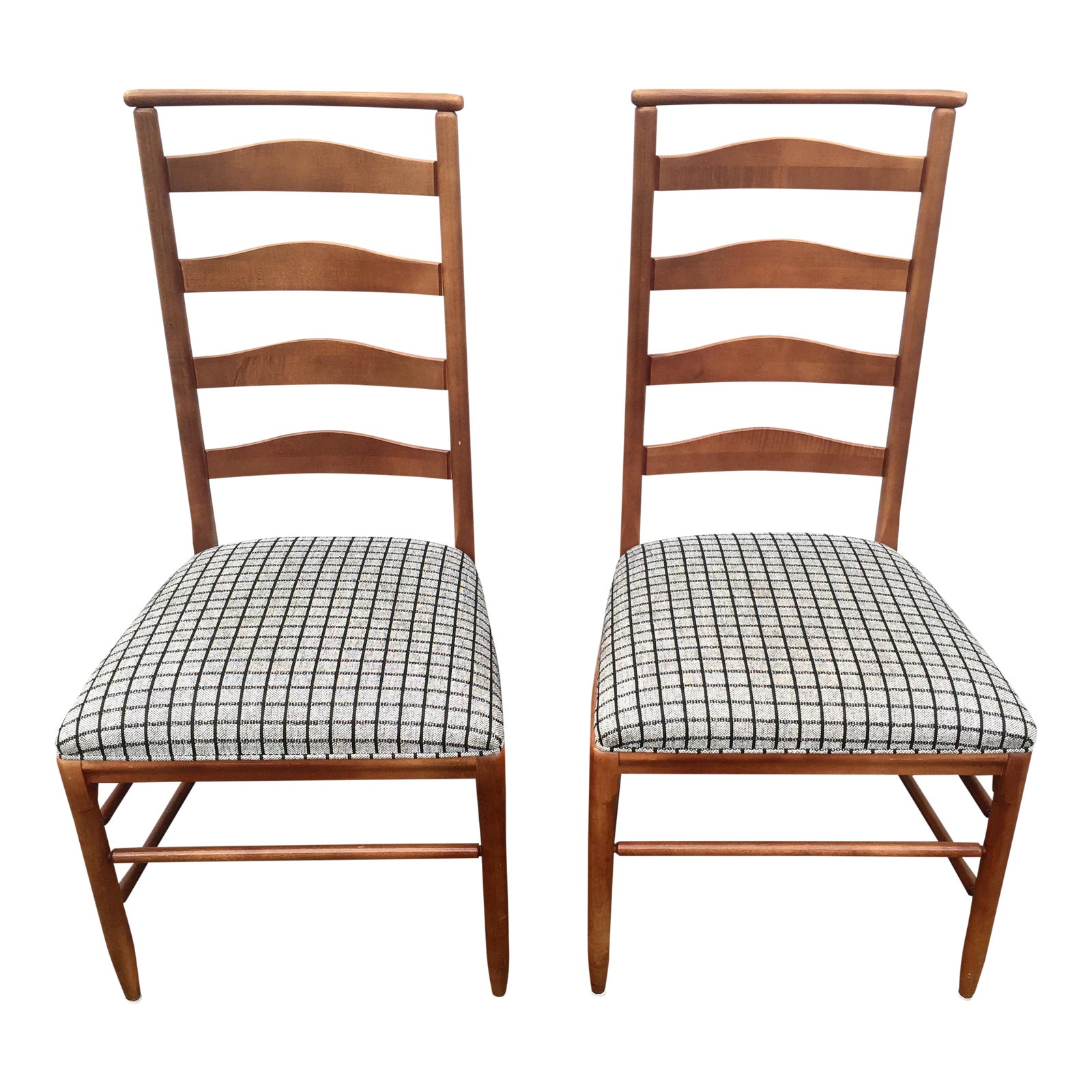 Vintage Nichols & Stone Ladder Back Chairs A Pair Chairish