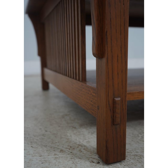 Brown Stickley Mission Arts & Crafts Oak Coffee Table For Sale - Image 8 of 12