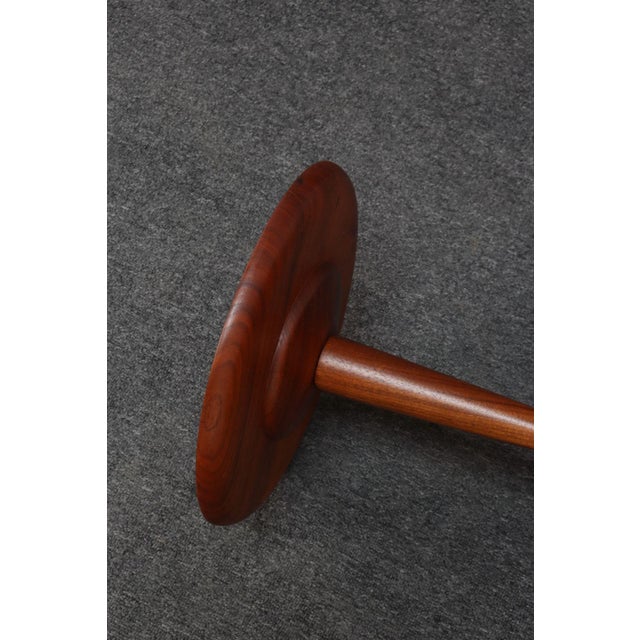 Mid-Century Modern Solid Walnut Tulip Style Pedestal Side Table by Prodelco For Sale - Image 17 of 18