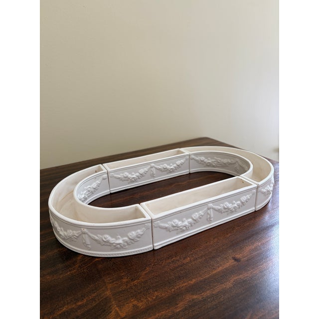 French Country 1960s Neoclassical White Porcelain Venetian Garden Centerpiece For Sale - Image 3 of 10