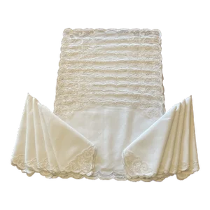 1980s Fine Madeira Table Linen Placemats Napkins Scheuer, San Francisco 10 Settings- 20 Pieces