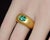 Early 21st Century Certified Natural 1.62cts Emerald Solid 18k 750 Gold Dome Signet Ring Band, Size 6.5 For Sale - Image 5 of 12