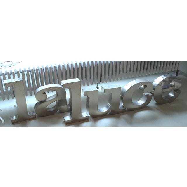 originally illuminated sign, the neon tubes are defective, can be used with small LED elements illuminated from the inside