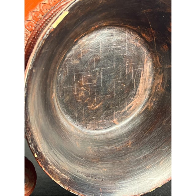 Antique Burmese Lacquered Offering Vessel (Hsun-Ok) For Sale - Image 10 of 11