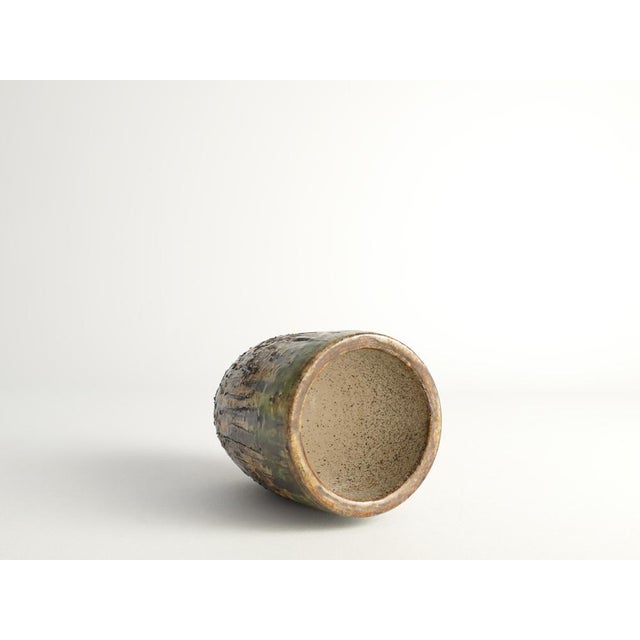 Scandinavian Modern Brutalist Stoneware Vase from Tilgmans, Sweden, 1960s For Sale - Image 11 of 18