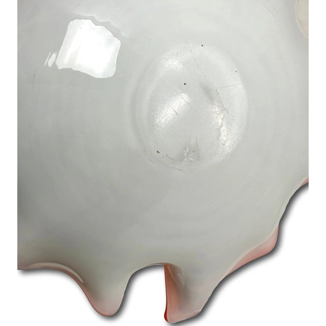 Stunning Mid 20th Century Venetian - Italian Murano Hand Blown Art Glass Bowl For Sale - Image 12 of 13