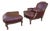 Vintage Italian Leather Lounge Chair & Ottoman by Chateau D’Ax For Sale