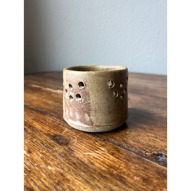 Studio Pottery Stoneware Votive Candle Holder/Small Bowl, Signed Lessenden For Sale - Image 9 of 10
