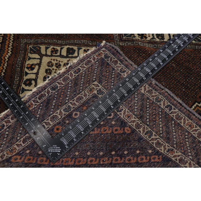 Early 20th Century Antique Persian Afshar Rug - 04'01 X 05'10 For Sale - Image 5 of 9