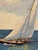 Blue Vintage Mid-Century Nautical Sailboat Seascape Original Oil Painting in Gilt Frame For Sale - Image 8 of 11