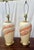 Bring a little 1980's visual drama to your decor with this striking pair of vintage postmodern ceramic table lamps. A cool...