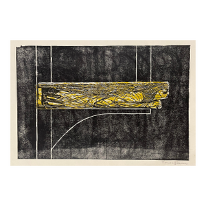 1960s Thomas Elsner Lift Your Hearts Woodblock Print