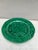 English green Majolica water lily plate, Circa 1890. 7.5 inches diameter.