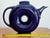1950’s Hall China Company Made in the Usa Impeccable Iconic Vintage Cobalt Blue Doughnut Novelty Teapot For Sale - Image 16 of 18