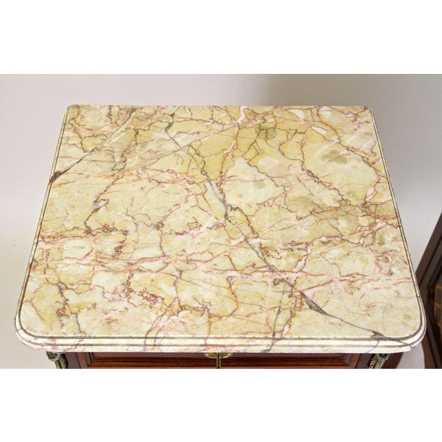 Late 19th Century 19th Century Transitional Pillar Nightstands, France, 1870s, Set of 2 For Sale - Image 5 of 18