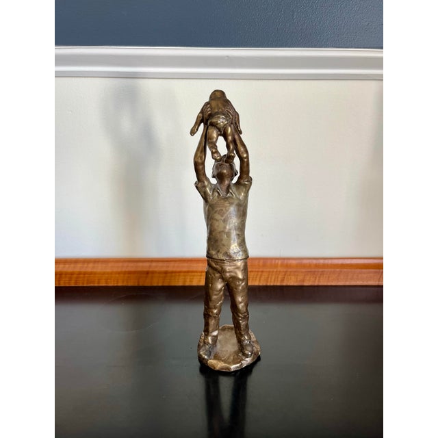 American Mark Hopkins Bronze Sculpture Father and Son For Sale - Image 3 of 9
