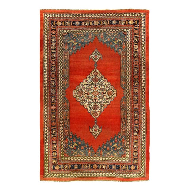 1900 - 1909 Rust Persian Antique Bidjar For Sale - Image 9 of 9