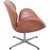 Arne Jacobsen vintage swan chair upholstered in red anilin leather. The chair is from the early 1960s but was later...