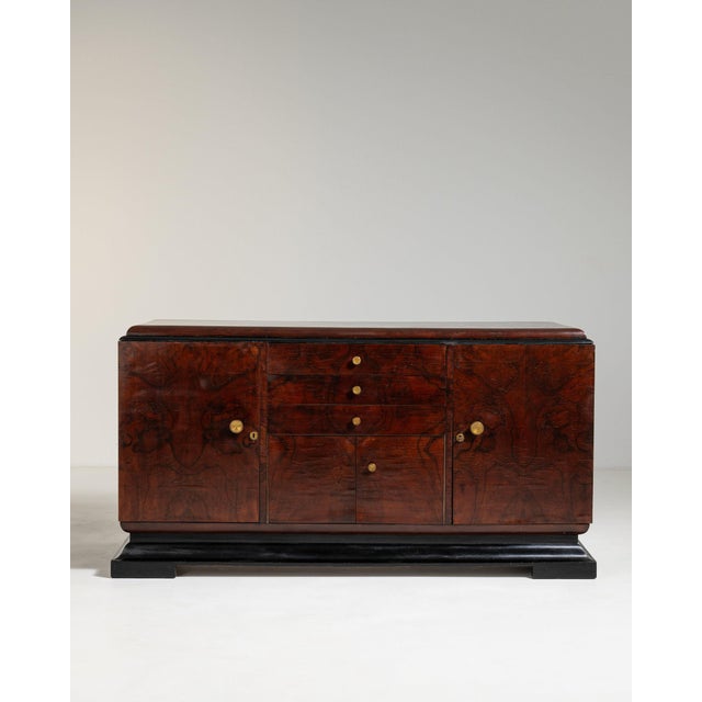 19th Century France Art Deco Black Wood Storage Cabinets & Cupboards For Sale - Image 9 of 11