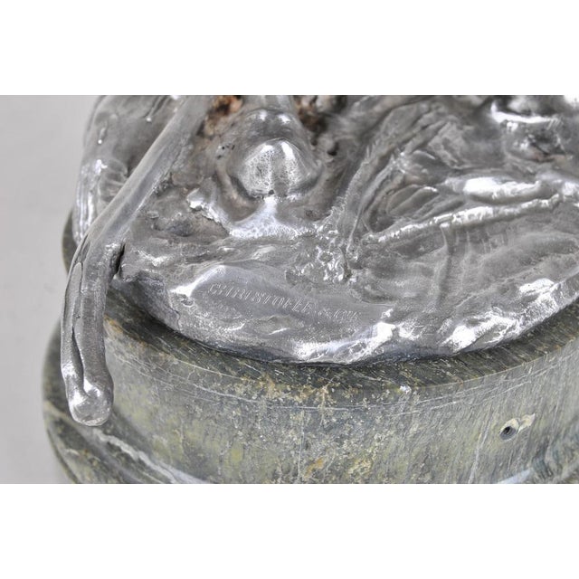 Metal R Rozet, Agricultural Trophy, Early 20th Century, Silvered Christofle Bronze For Sale - Image 7 of 18
