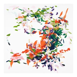 Contemporary Abstract Acrylic on Canvas Paiting "Record of Undefined Color 28" by Kyong Lee