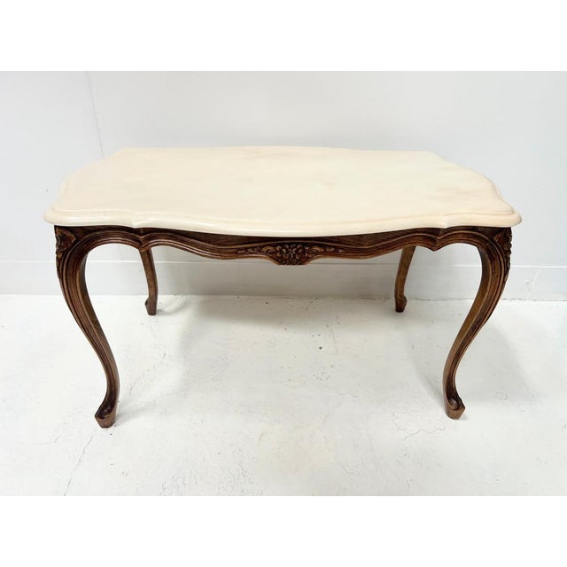 Louis XV Style Coffee Table in Patinated Beechwood For Sale - Image 4 of 9