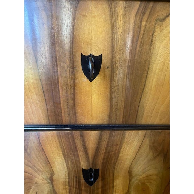 19th C. German Biedermeier Black Walnut Commode For Sale In Dallas - Image 6 of 6